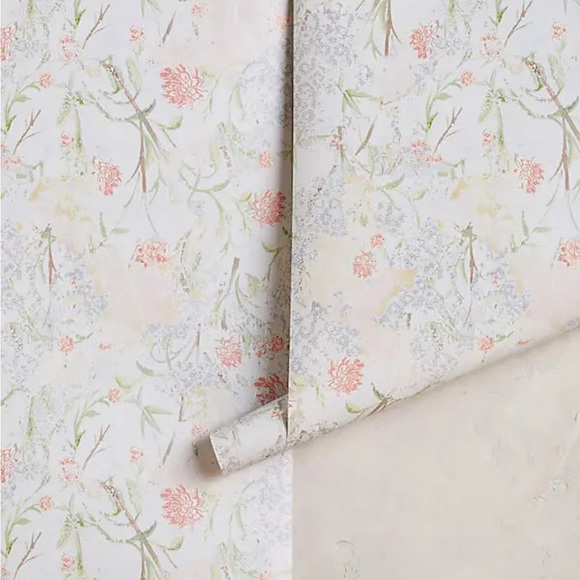 Anthropologie Exclusive Odette Wallpaper 2019 Retired Blue Gray Motif Not Sealed